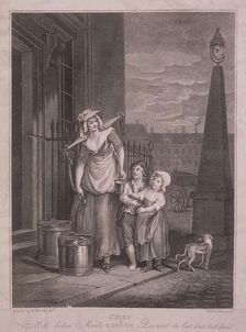 Milk below Maids Cries of London, c1795. Artist: Luigi Schiavonetti