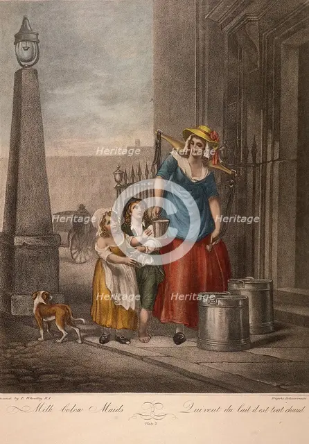 'Milk below Maids', Cries of London, c1870. Artist: Anon