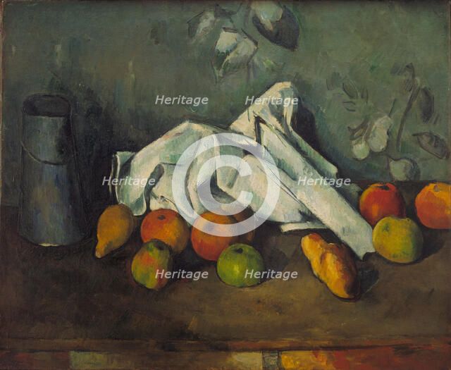 Milk Can and Apples, 1879-1880. Artist: Cézanne, Paul (1839-1906)