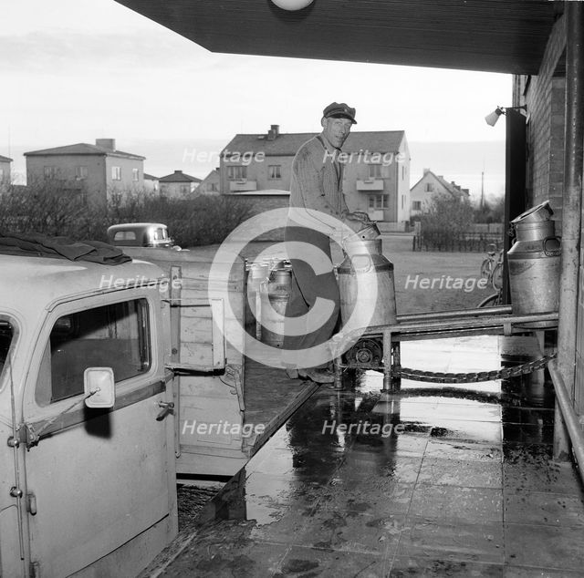 Milk delivery from a dairy, Landskrona, Sweden  Creator: Unknown.