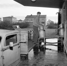 Milk delivery from a dairy, Landskrona, Sweden Creator: Unknown