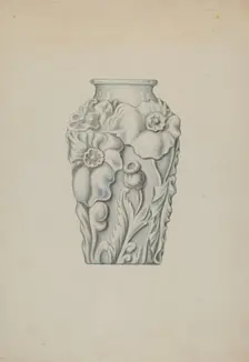 Milk Glass Vase, c. 1936. Creator: Wellington Blewett
