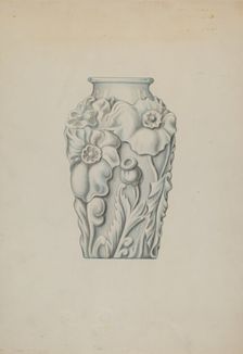Milk Glass Vase, c. 1936. Creator: Wellington Blewett