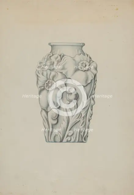 Milk Glass Vase, c. 1936. Creator: Wellington Blewett.