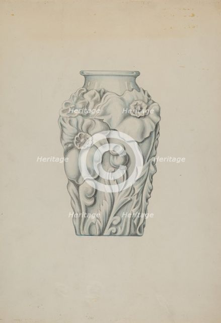 Milk Glass Vase, c. 1936. Creator: Wellington Blewett.