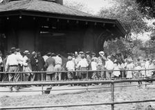 Milk House, Tompkins Sq.; hot day, between c1910 and c1915. Creator: Bain News Service