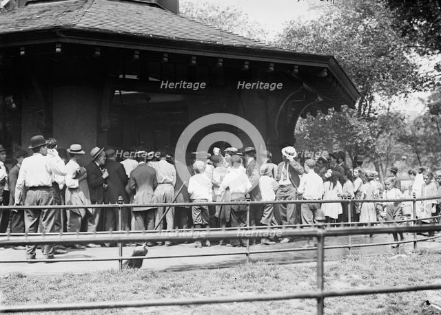Milk House, Tompkins Sq.; hot day, between c1910 and c1915. Creator: Bain News Service.