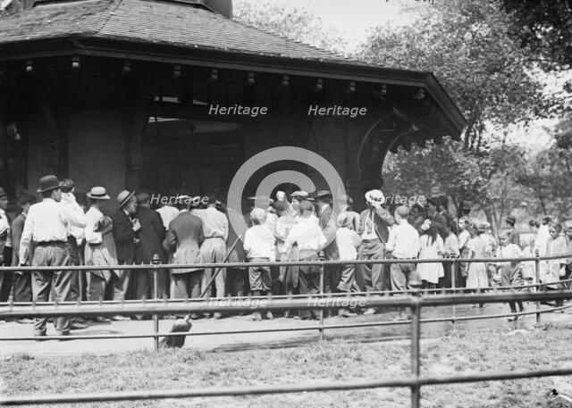 Milk House, Tompkins Sq.; hot day, between c1910 and c1915. Creator: Bain News Service.