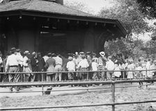 Milk House, Tompkins Sq.; hot day, between c1910 and c1915. Creator: Bain News Service