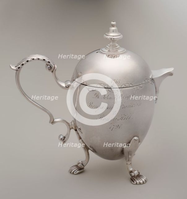 Milk Jug (Pot À Lait Forme Grecque) With Portrait Of Joan Of Arc (C. 1412- 1431), 1812. Creator: Daniel Smith and Robert Sharp.