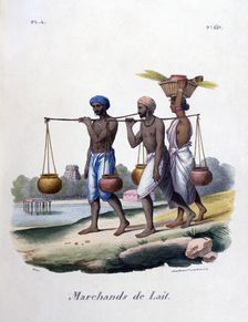 Milk Merchants 1828. Artist: Marlet et Cie
