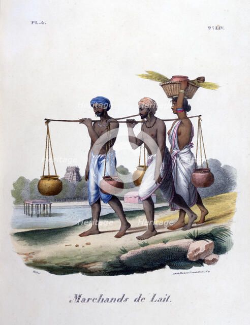'Milk Merchants', 1828. Artist: Marlet et Cie