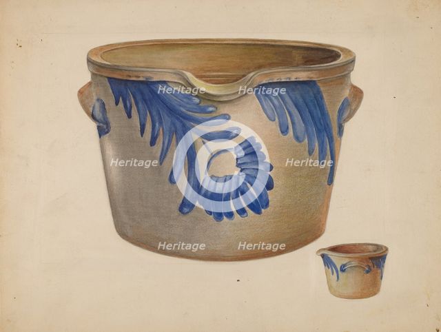 Milk Pan, c. 1936. Creator: Gertrude Semnene.