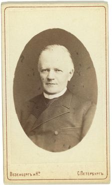 Miloslavski, head-and-shoulders portrait, facing front, between 1880 and 1886. Creator: Unknown