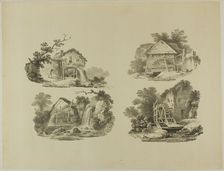 Mill Wheels near Abergele, Denbigh, Whitby, Richmond, n.d. Creator: Francis Nicholson