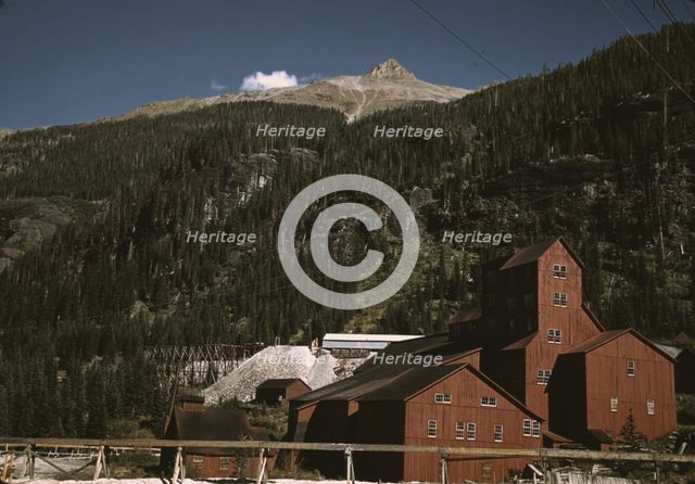 Mill at the Camp Bird Mine, Ouray County, Colorado, 1940. Creator: Russell Lee.