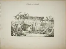 Mill at Gravelle, II, 1824/27. Creator: Louis Jules Federe Villeneuve