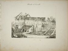 Mill at Gravelle, II, 1824/27. Creator: Louis Jules Federe Villeneuve