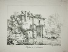 Mill at St. Maurice, 1824/27. Creator: Louis Jules Federe Villeneuve