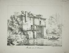 Mill at St. Maurice, 1824/27. Creator: Louis Jules Federe Villeneuve