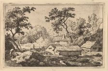 Mill below a Waterfall, probably c. 1645/1656. Creator: Allart van Everdingen