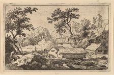 Mill below a Waterfall, probably c. 1645/1656. Creator: Allart van Everdingen