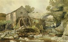 Mill Bridge and Waterfall early-mid 19th century, (1947). Creator: Andrew Hunt
