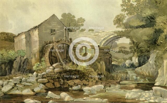 'Mill Bridge and Waterfall', early-mid 19th century, (1947).  Creator: Andrew Hunt.