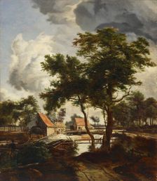 Mill, copy after Meindert Hobbema, c1880s. Creator: Julia Stigzelius-de Cock
