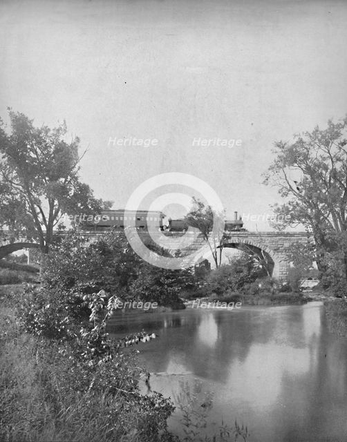 'Mill Creek Bridge, Pennsylvania Railroad', c1897. Creator: Unknown.