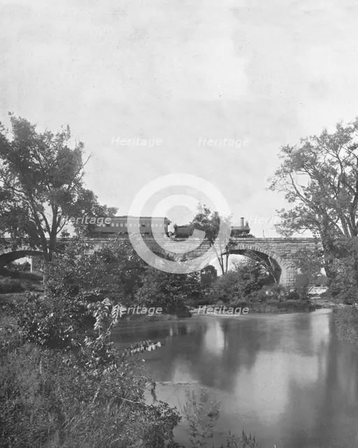 Mill Creek Bridge, Pennsylvania Railroad, USA, c1900.  Creator: Unknown.