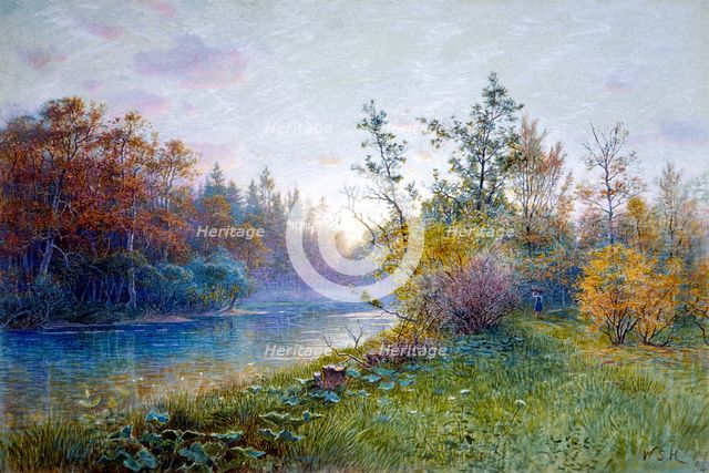 Mill Dam in Traunstein, 1894. Creator: William Stanley Haseltine.