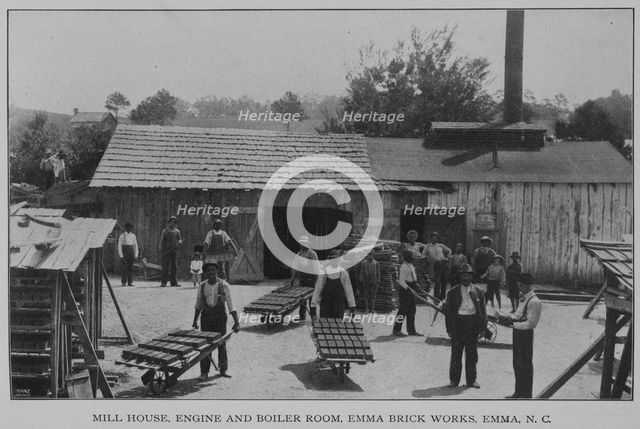 Mill house, engine and boiler room, Emma Brick Works, Emma, N. C., 1902. Creator: Unknown.