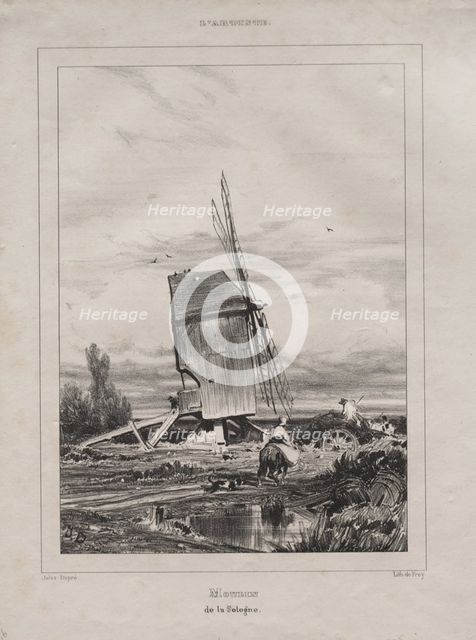 Mill in the Sologne, France, 1835. Creator: Jules Dupré (French, 1811-1889).