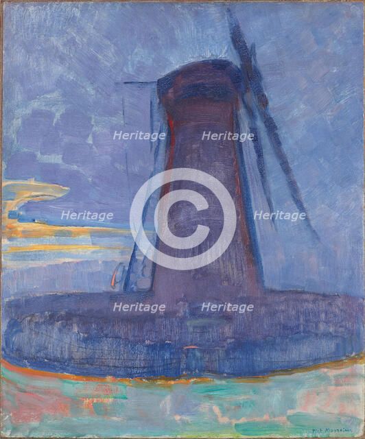 Mill in Domburg, 1908. Creator: Mondrian, Piet (1872-1944).