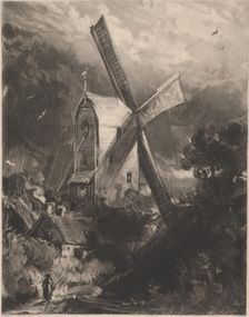 Mill Near Brighton, 1829. Creator: David Lucas