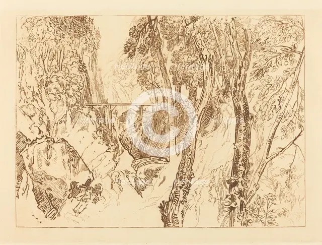 Mill near the Grand Chartreuse, published 1816. Creator: JMW Turner.