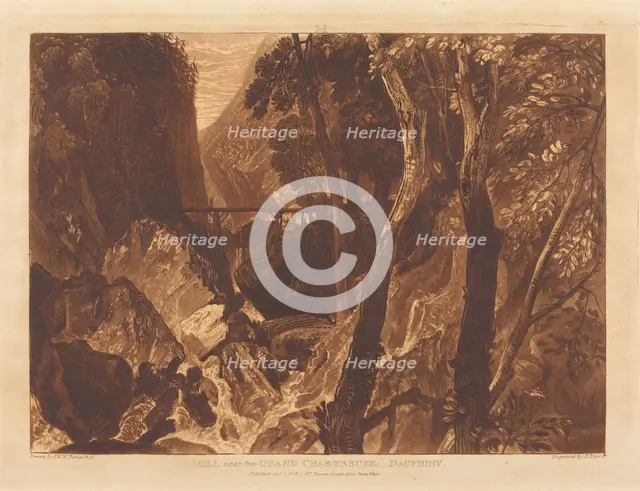 Mill near the Grand Chartreuse, published 1816. Creator: JMW Turner.
