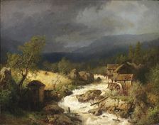 Mill on a Torrent, 1871. Creator: Hermann Herzog
