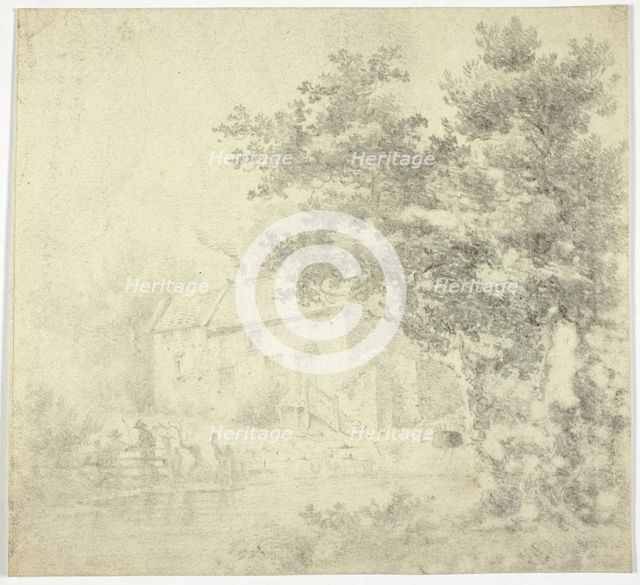 Mill (recto); Tree (verso), n.d. (recto); 1780/1789 (verso). Creator: Unknown.