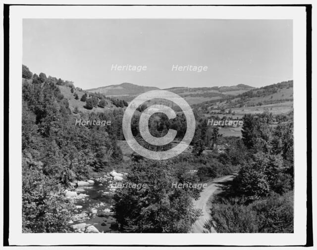 Mill River Valley from the bridge, Green Mtns., Vt., between 1900 and 1906. Creator: Unknown.