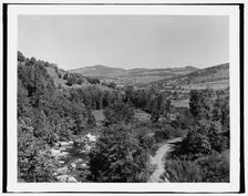 Mill River Valley from the bridge, Green Mtns., Vt., between 1900 and 1906. Creator: Unknown