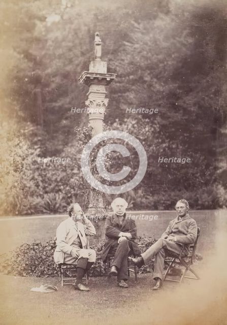 Millais, John Bright and Sir Henry James at Dalguise, from an album compiled by John Everett Millais Creator: Rupert Potter.