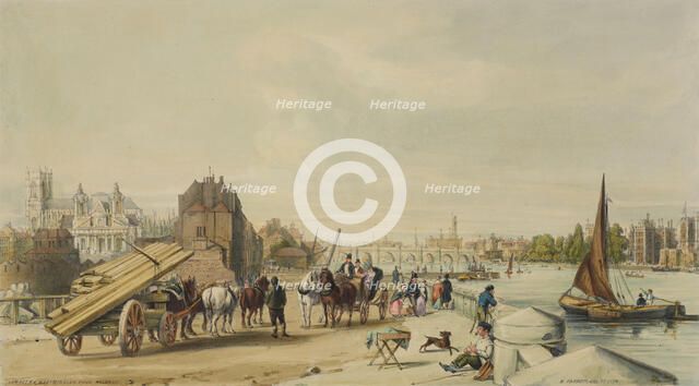 Millbank, Westminster, London, 1840. Creator: William Parrott.