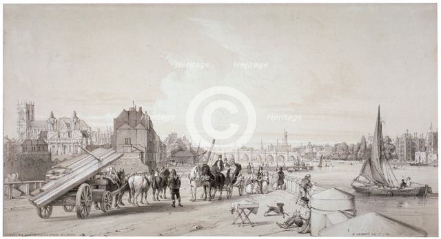 Millbank, Westminster, London, 1841. Artist: William Parrott