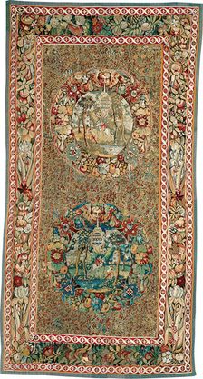 Millefleur with Medallions, Bruges, 1540/60. Creator: Unknown