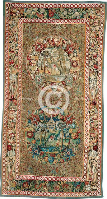 Millefleur with Medallions, Bruges, 1540/60. Creator: Unknown.