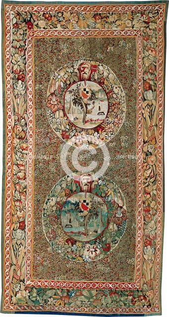 Millefleur with Medallions, Bruges, 1540/60. Creator: Unknown.