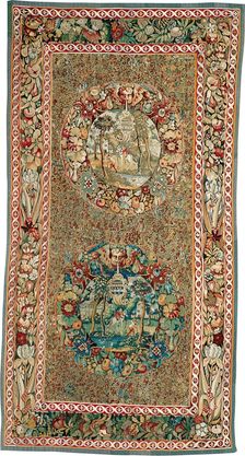 Millefleur with Medallions, Bruges, 1540/60. Creator: Unknown