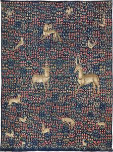 Millefleurs Tapestry with a Unicorn, c1500. Creator: Flemish master